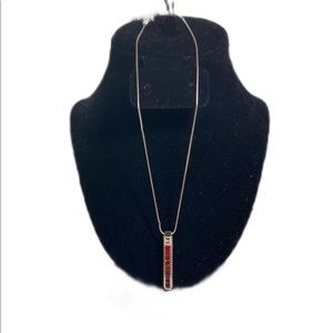 Brighton spectrum necklace. Silver with stones from red to pink.